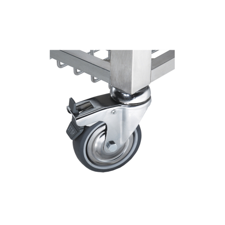 KIT 4 roulettes (2 avec freins) compatible avec TVL - SMEG - RUTVL
