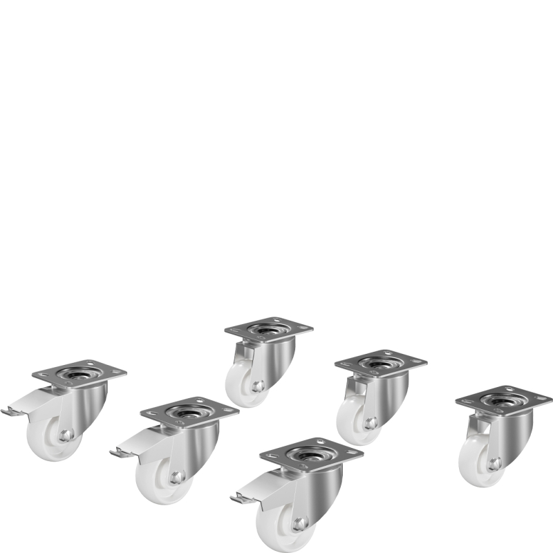 6 roulettes pour armoires r&eacute;frig&eacute;r&eacute;es de 1400 litres - SMEG - KCAST6
