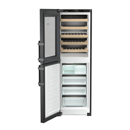 Cave &agrave; Vin/Cong&eacute;lateur NoFrost BlackSteel avec IceMaker - Liebherr