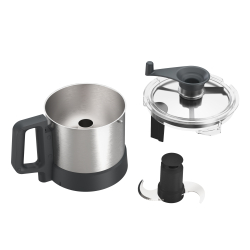 Kit cuve inox 3,6L comprenant une cuve 3,6L, un rotor microdent&eacute;s, couvercle et racleur de cuve