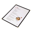 Protege-menus style americain Olympia A4 double face noir