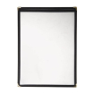 Protege-menus style americain Olympia A4 double face noir