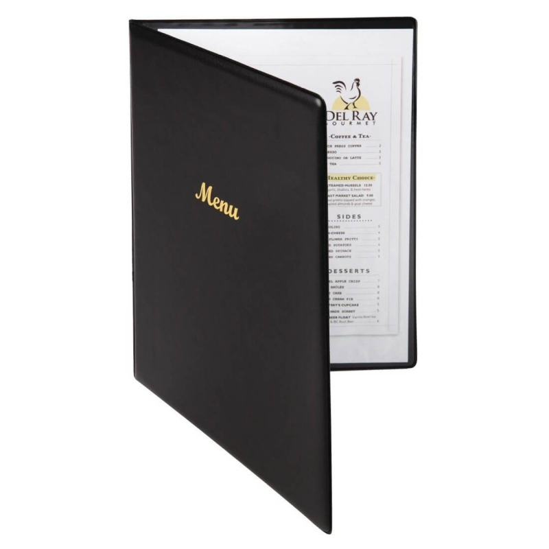 Prot&egrave;ge-menus en PVC Olympia A4 noir
