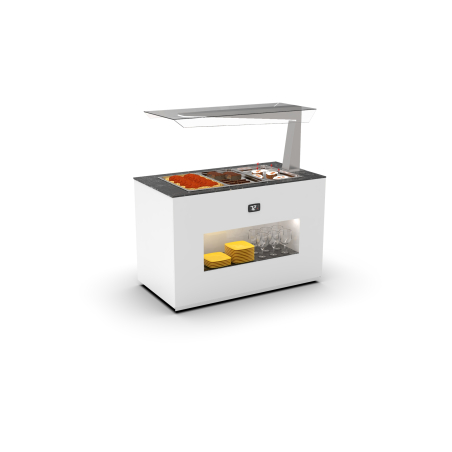 Module Buffet Chauffant Bain-Marie Anti-Crachats BUB65A - SAYL