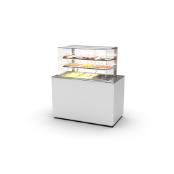 Module Buffet Chauffant Bain-Marie avec Vitrine Neutre BUB65V-T - SAYL