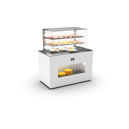 Module Buffet Chaleur S&egrave;che avec Vitrine Neutre BUCV - SAYL