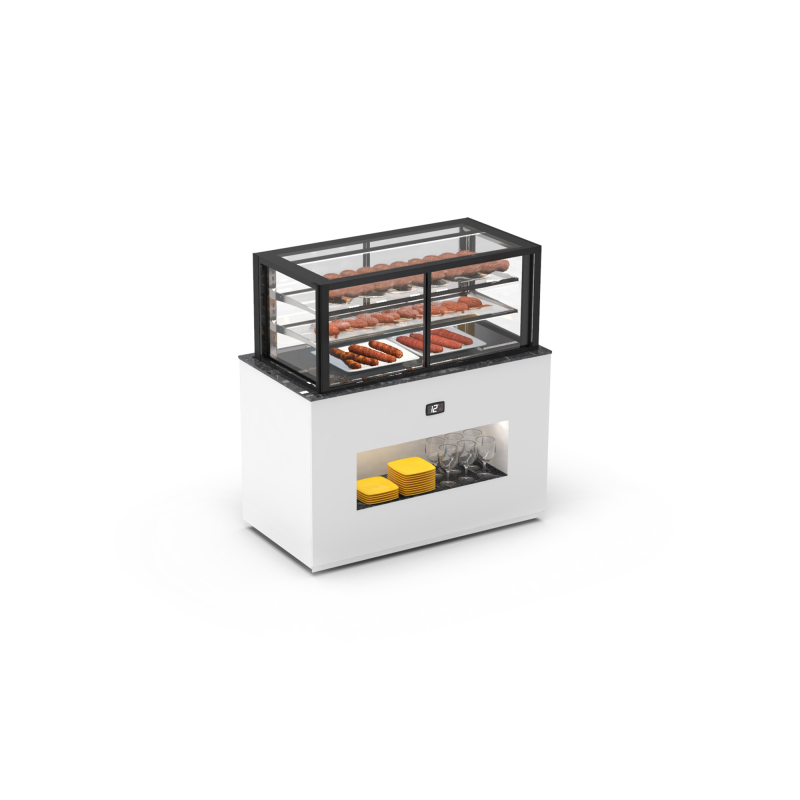 Module Buffet &agrave; Chaleur S&egrave;che avec Armoire Chauffante Int&eacute;gr&eacute;e - BUF120-50CA - SAYL