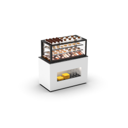 Module Buffet Neutre avec Vitrine Int&eacute;gr&eacute;e BUF120-50N - SAYL