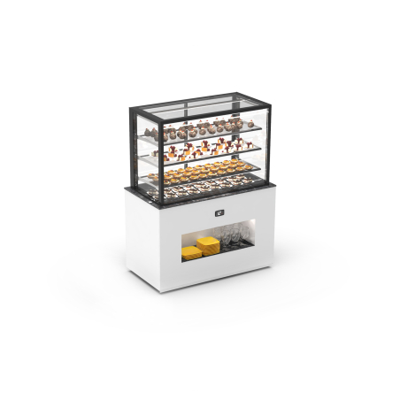Module Buffet R&eacute;frig&eacute;r&eacute; Ventil&eacute;e avec Vitrine Desserts BUF120-80 - SAYL