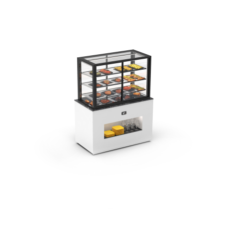 Module Buffet R&eacute;frig&eacute;r&eacute; Ventil&eacute;e avec Vitrine Desserts Int&eacute;gr&eacute;e - BUF120-80A - SAYL