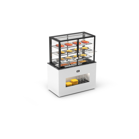Module Buffet Chaleur S&egrave;che avec Vitrine Chauffante BUF120-80CS - SAYL