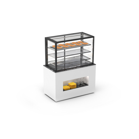 Module Buffet Neutre avec Vitrine Int&eacute;gr&eacute;e - BUF120-80N - SAYL