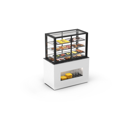 Module Buffet Neutre avec Vitrine Int&eacute;gr&eacute;e - BUF120-80NA - SAYL