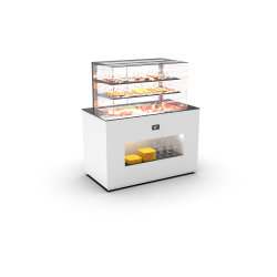 Module buffet r&eacute;frig&eacute;r&eacute; ventil&eacute; avec vitrine neutre BUF150FV - SAYL