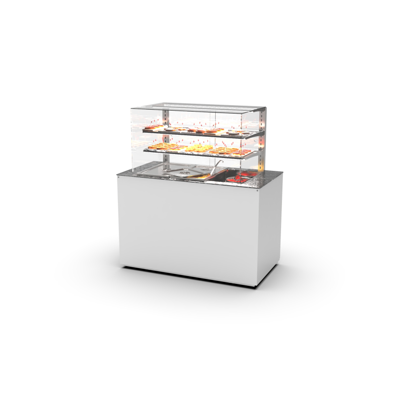 Module Buffet R&eacute;frig&eacute;r&eacute; Statique avec Vitrine Neutre BUF150V-T - SAYL