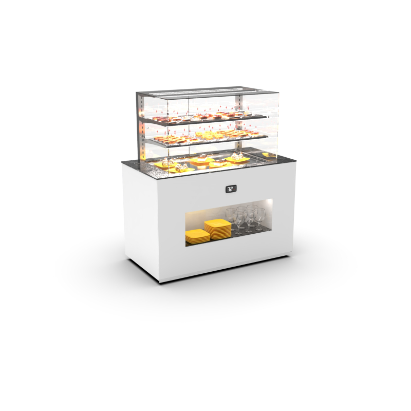 Module Buffet R&eacute;frig&eacute;ration Statique et Vitrine Neutre Int&eacute;gr&eacute;e BUF15V - SAYL