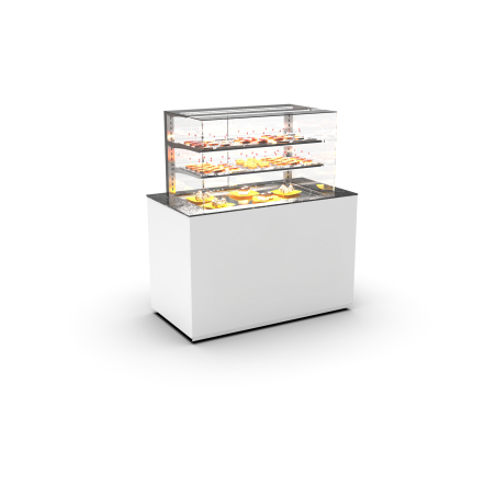 Module Buffet R&eacute;frig&eacute;r&eacute; Statique avec Vitrine Neutre Int&eacute;gr&eacute;e BUF15V-T - SAYL