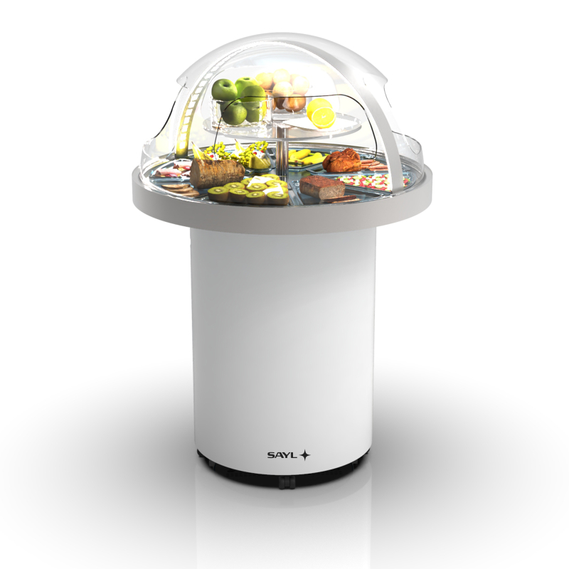 Buffet R&eacute;frig&eacute;r&eacute; Statique Circulaire 360&ordm; avec Pied - BUF360P - SAYL