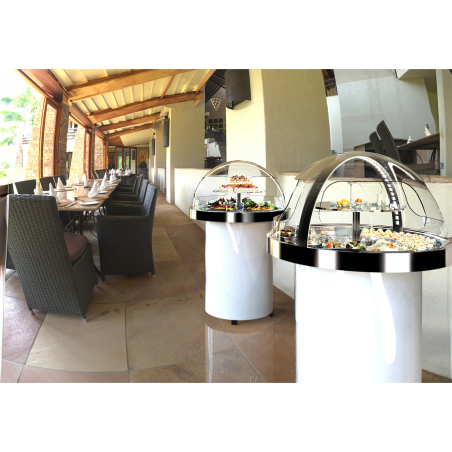 Buffet R&eacute;frig&eacute;r&eacute; Statique Circulaire 360&ordm; avec Pied - BUF360P - SAYL