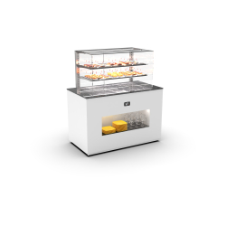 Module Buffet Neutre avec Vitrine Int&eacute;gr&eacute;e BUNV - SAYL