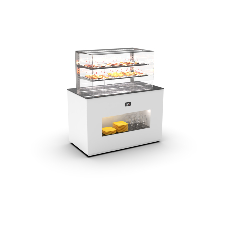 Module Buffet Neutre avec Vitrine Int&eacute;gr&eacute;e BUNV - SAYL