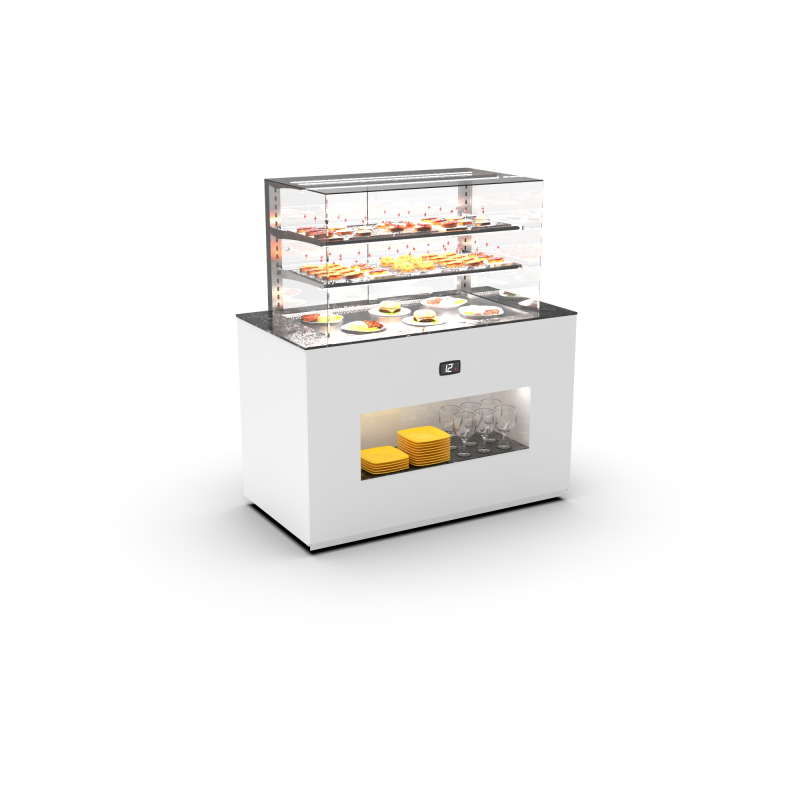 Module Buffet Chaleur S&egrave;che & Vitrine Neutre Int&eacute;gr&eacute;e - BUSV - SAYL