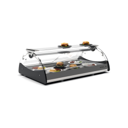 Vitrine Chauffante Polyvalente Noire &Eacute;tag&egrave;re R&eacute;glable CSMX3E - SAYL