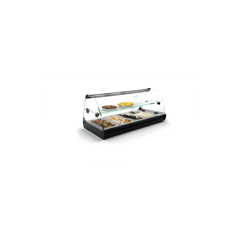 Vitrine R&eacute;glable Noire pour Couvercles Bain-Marie C24 - SAYL