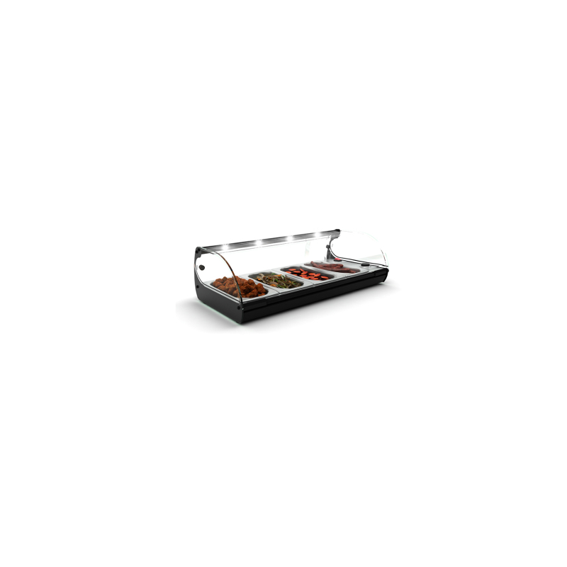 Vitrine R&eacute;frig&eacute;r&eacute;e Noire C4L pour Couvercles Bain-Marie - SAYL
