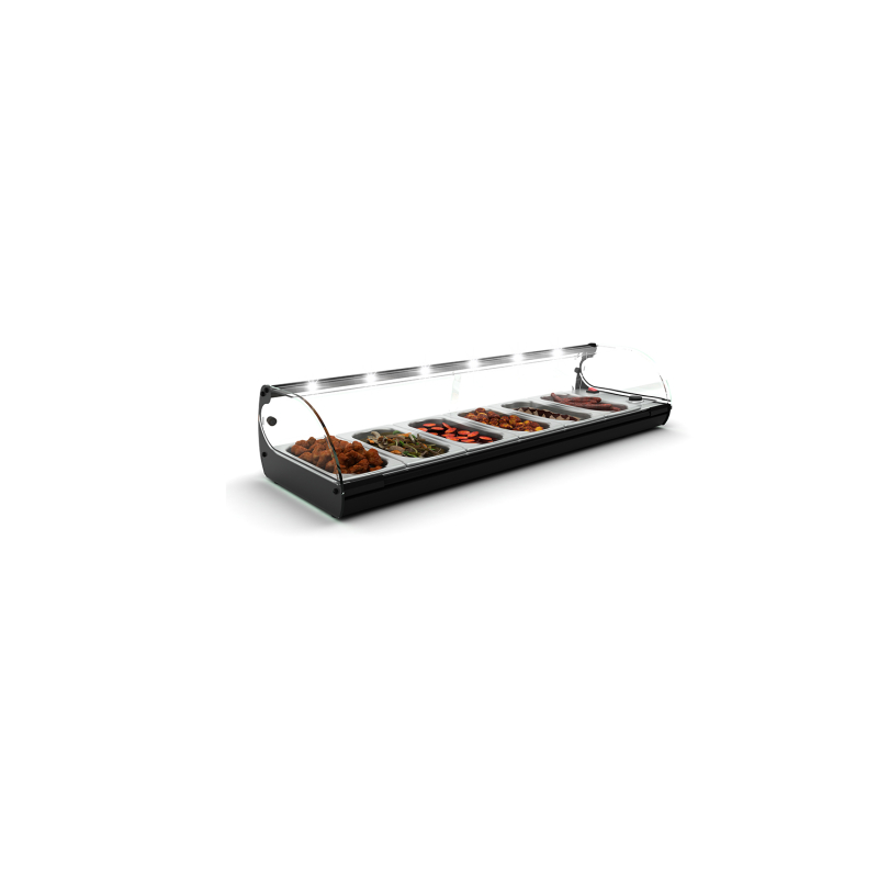 Vitrine Chauffante Bain-Marie Noire C6L pour Couvercles de Bain-Marie - SAYL