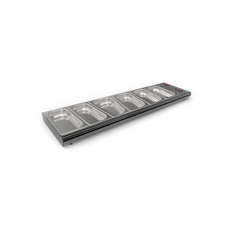Vitrine r&eacute;frig&eacute;r&eacute;e noire pour couvercles de bain-marie C6Z - SAYL