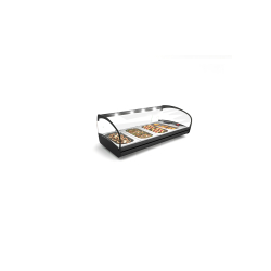Vitrine noire pour couvercles de bain-marie, portes coulissantes - CK4L - SAYL