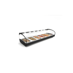 Vitrine r&eacute;frig&eacute;r&eacute;e noire pour couvercles bain-marie CK6L - SAYL
