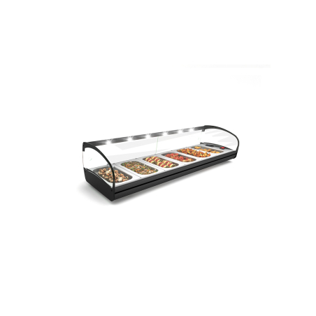 Vitrine r&eacute;frig&eacute;r&eacute;e noire pour couvercles bain-marie CK6L - SAYL