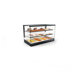 Vitrine de salle de bain noire Maria, 2 &eacute;tag&egrave;res r&eacute;glables, portes coulissantes - CLO24B-2 - SAYL