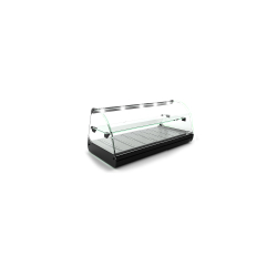 Vitrine Chauffante Noire Professionnelle avec Couvercle et &Eacute;tag&egrave;re R&eacute;glable, SH24L - SAYL