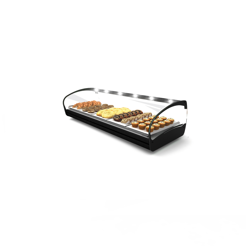 Vitrine R&eacute;frig&eacute;r&eacute;e SHK6L Noir Couvercle Chauffant - SAYL