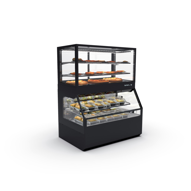 Vitrine Chauffante S&egrave;che Noire R&eacute;glable COC5C - SAYL
