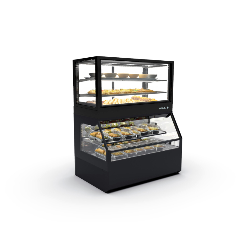 Vitrine Chauffante S&egrave;che Noire R&eacute;glable 3 &Eacute;tag&egrave;res - COC5N - SAYL