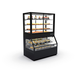 Vitrine R&eacute;frig&eacute;r&eacute;e COC8AF Noire, 4 &Eacute;tag&egrave;res Ajustables - SAYL