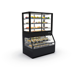 Vitrine Chauffante S&egrave;che Neutre 4 &Eacute;tag&egrave;res R&eacute;glables Noire COC8AN - SAYL