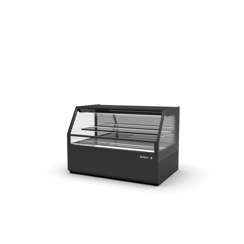 Vitrine Neutre Noir avec Portes Coulissantes CON - SAYL