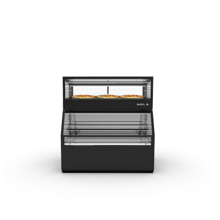 Vitrine Neutre Chauffante &Eacute;tag&egrave;re R&eacute;glable Noire CON2C - SAYL