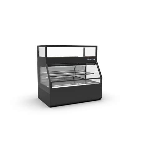 Vitrine neutre combin&eacute;e r&eacute;frig&eacute;r&eacute;e portes coulissantes - CON2F - SAYL