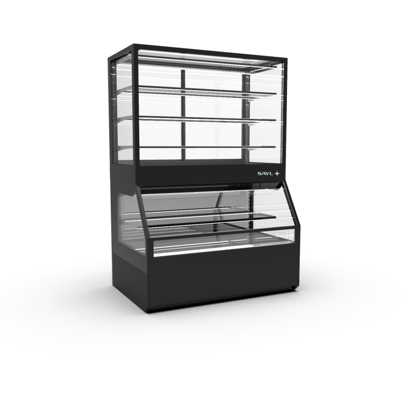 Vitrine R&eacute;frig&eacute;r&eacute;e Noire 4 &Eacute;tag&egrave;res CON8F - SAYL