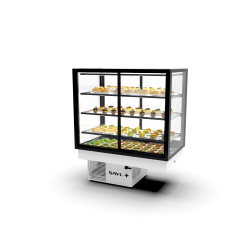 Vitrine r&eacute;frig&eacute;r&eacute;e encastrable blanche 3 &eacute;tag&egrave;res r&eacute;glables DP100-80A - SAYL