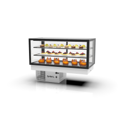 Vitrine r&eacute;frig&eacute;r&eacute;e encastrable blanche 2 &eacute;tag&egrave;res - DP120-50 - SAYL