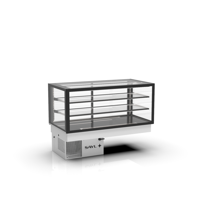 Vitrine r&eacute;frig&eacute;r&eacute;e encastrable blanche 2 &eacute;tag&egrave;res - DP120-50 - SAYL