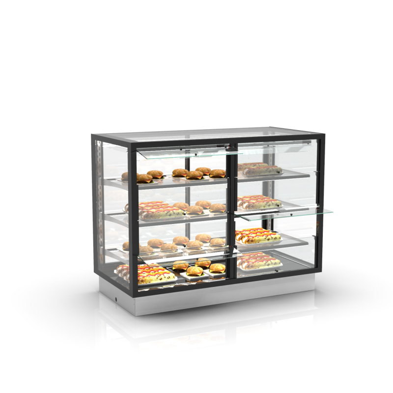 Vitrine encastrable &agrave; chaleur s&egrave;che avec portes coulissantes DP120-80CS - SAYL