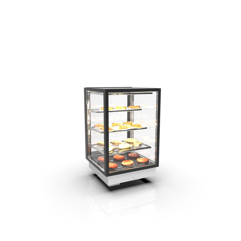Vitrine Chaleur S&egrave;che Encastrable Blanche, 3 &Eacute;tag&egrave;res, DP60-80C - SAYL